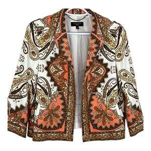 Talbots Paisley Fall Colors Jacket Women's 12P Petite